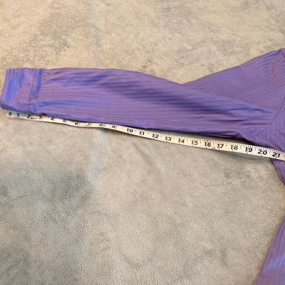Kenneth Cole Reaction Medium Purple Striped Dress Shirt - Picture 10 of 12